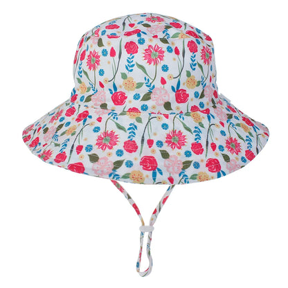 Kids UPF50+ Bucket Sun Hat with Adjustable Chin Strap — Baby & Toddler Beach Hat, 46–54 cm (18.1–21.3 in) for Ages 0–8, Unisex