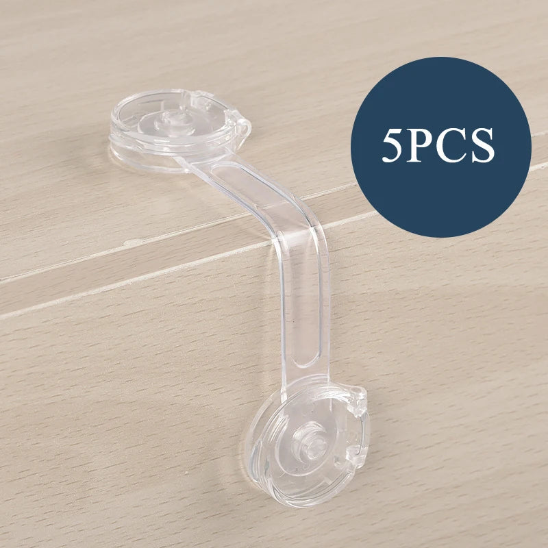 5PCS Child Safety Lock Baby Drawer Lock Baby Safety Home Child Protection Cabinet Anti-pinch Refrigerator Lock Buckle