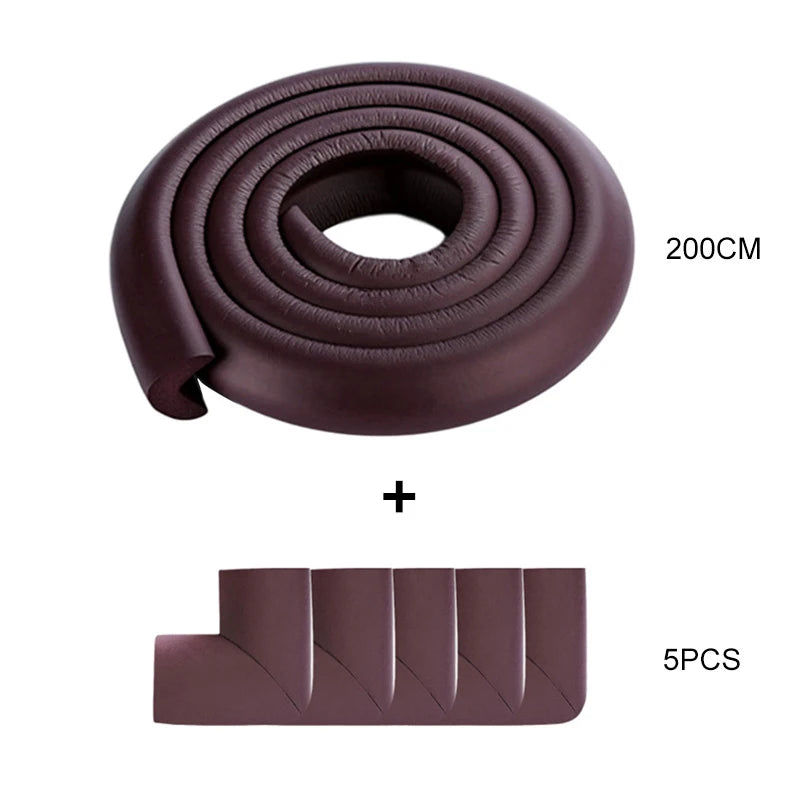 2M Soft Baby Safety Desk Table Edge Guard Strip Security L-Shaped Kids Protection Bumper Edge Angle Home Anti-Collision Strip
