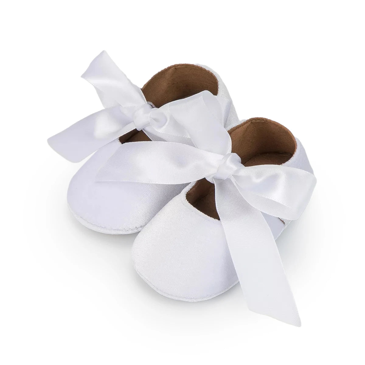 KIDSUN Baby Shoes – Girls Princess Shoes, Non-Slip Flat Soft-Sole Cotton Rubber First Walkers with Cute Bow-Knot for Newborns