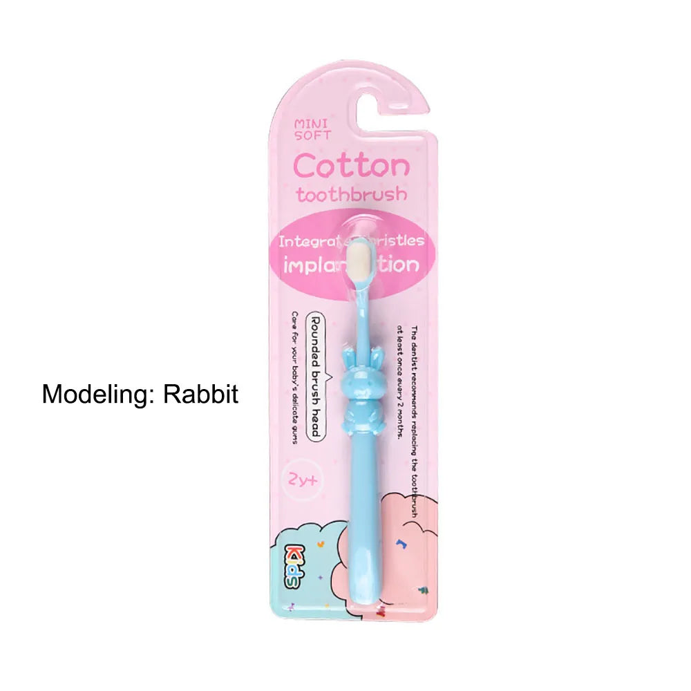 Toothbrush for Kids Colorful Lovely Cartoon Modeling, Soft Bristles Children’s Toothbrush with Cartoon Handle, Tongue Scraper Coating