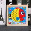 11x11cm (4.33x4.33in) Kids Wooden Puzzle – Cartoon Animal Traffic Tangram Educational Toy