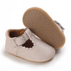Khaki Baby Casual Shoes 0-18M Infant Toddler Bowknot Non-Slip Rubber Soft-Sole Flat PU First Walker Newborn Mary Janes
