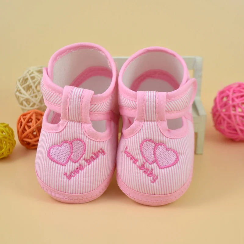 Newborn Baby Girl Soft Sole Crib Toddler Shoes – Canvas Sneakers for Boys & Girls