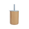 Let's Make 1pc Wooden Water Bottle for School Kids, Silicone Soft Straw Cup, Children's Learning Drinkware, Baby Feeding Bottle