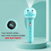 Kids Flashlight Projector Night Light – Storybook Torch with 3 Slide Cards, 8-Pattern Rotating Projection (LR44 Button Batteries Not Included)