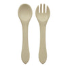 BPA-Free Soft Silicone Baby Spoon Set - Auxiliary Food Utensils for Toddler, Bendable Fork & Training Spoon, Children’s Tableware