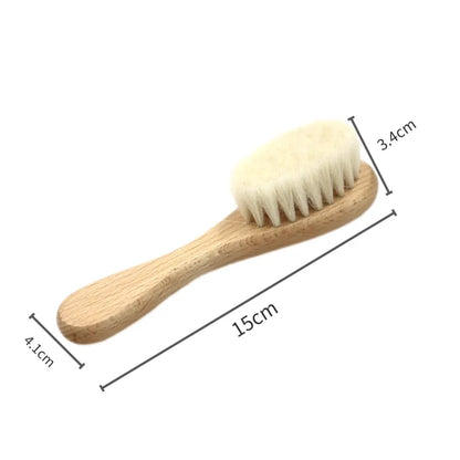 Hot Sale Safety Natural Wool Beech Wooden Comb - Kids & Baby Hair Brush - Good Quality