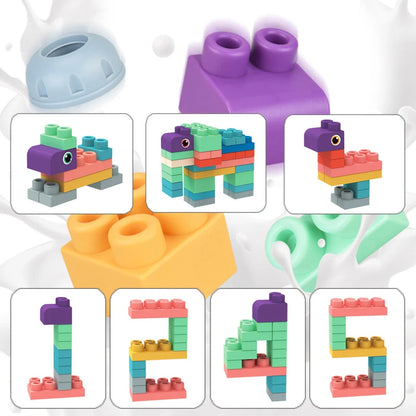 Baby Soft Plastic 3D Building Blocks – Large Rubber Particle Bricks, Early Education Toy for Toddlers, Gift for Babies