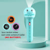 Kids Flashlight Projector Night Light – Storybook Torch with 3 Slide Cards, 8-Pattern Rotating Projection (LR44 Button Batteries Not Included)