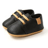 PU Leather Baby Boy First Walker Shoes - Non-Slip Rubber Sole Retro Crib Shoes (3/6/9/12/18M)