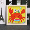 11x11cm (4.33x4.33in) Kids Wooden Puzzle – Cartoon Animal Traffic Tangram Educational Toy