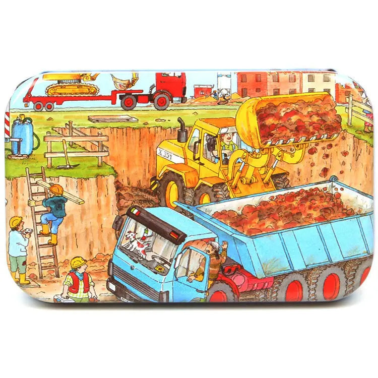 60 Pieces Wooden Jigsaw Puzzle – Cartoon Vehicle and Animal Educational Toy for Kids