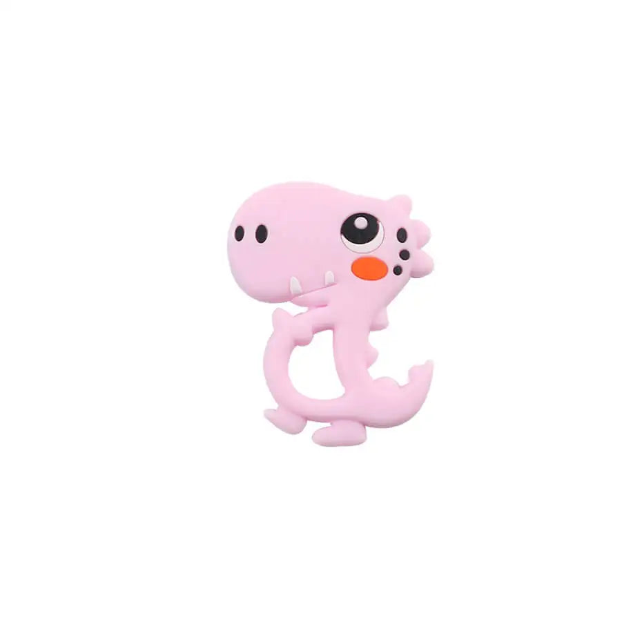 Cartoon Animal BPA-Free Silicone Teether - Food-Grade Silicone Teething Toy for Kids | DIY Teething & Christmas Gift Decor