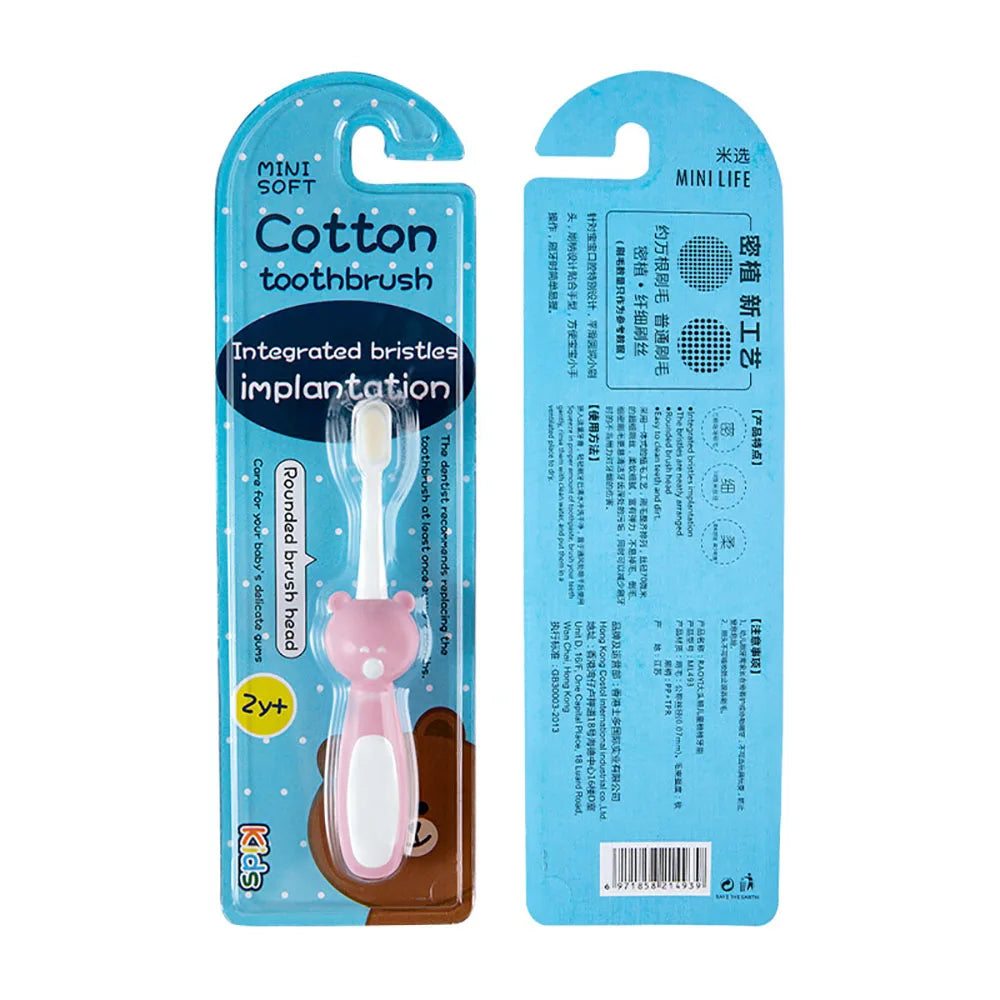 Toothbrush for Kids Colorful Lovely Cartoon Modeling, Soft Bristles Children’s Toothbrush with Cartoon Handle, Tongue Scraper Coating