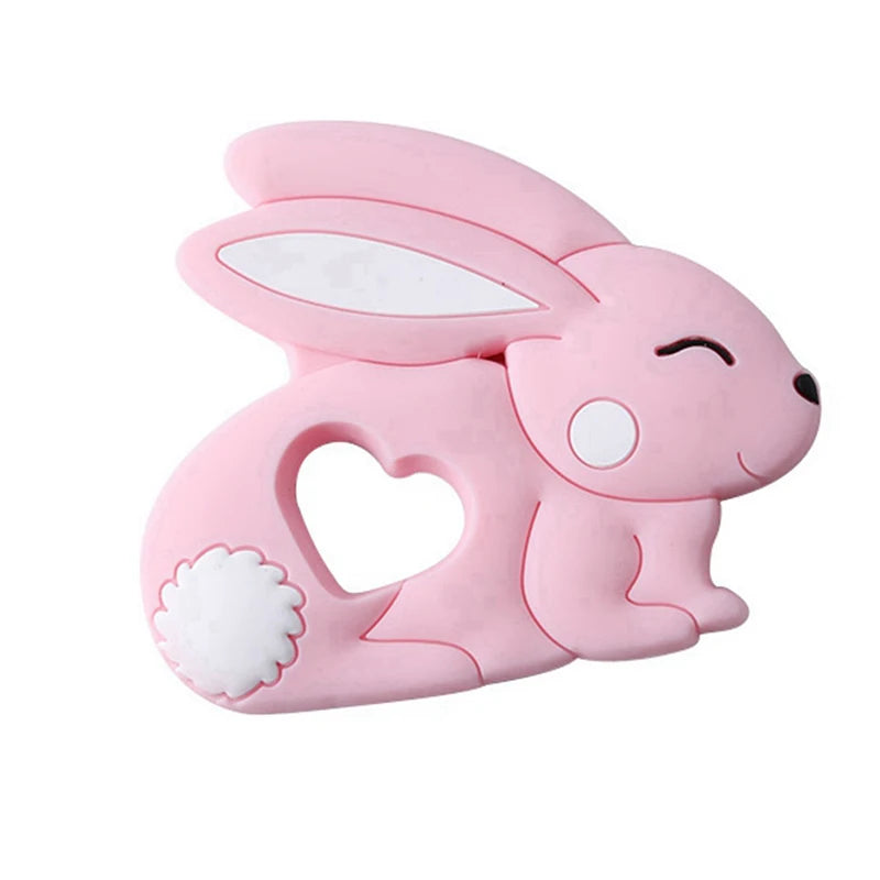 Cartoon Animal BPA-Free Silicone Teether - Food-Grade Silicone Teething Toy for Kids | DIY Teething & Christmas Gift Decor