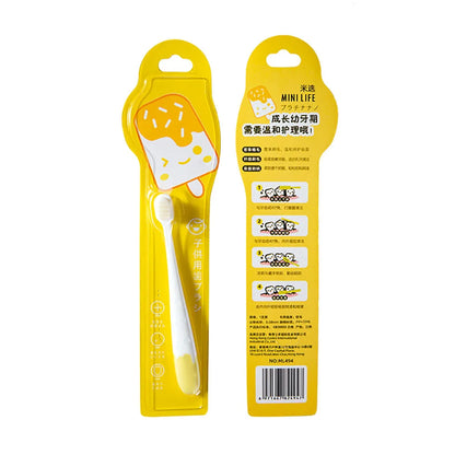 Toothbrush for Kids Colorful Lovely Cartoon Modeling, Soft Bristles Children’s Toothbrush with Cartoon Handle, Tongue Scraper Coating