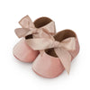 KIDSUN Baby Shoes – Girls Princess Shoes, Non-Slip Flat Soft-Sole Cotton Rubber First Walkers with Cute Bow-Knot for Newborns