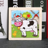 11x11cm (4.33x4.33in) Kids Wooden Puzzle – Cartoon Animal Traffic Tangram Educational Toy