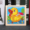 11x11cm (4.33x4.33in) Kids Wooden Puzzle – Cartoon Animal Traffic Tangram Educational Toy