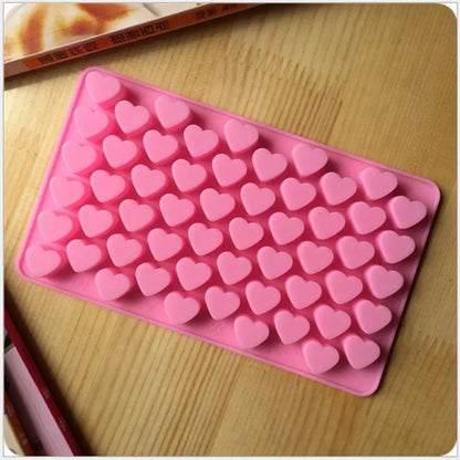Mini Heart Silicone Mold Ice Cube Tray for Chocolate Fondant and Baking