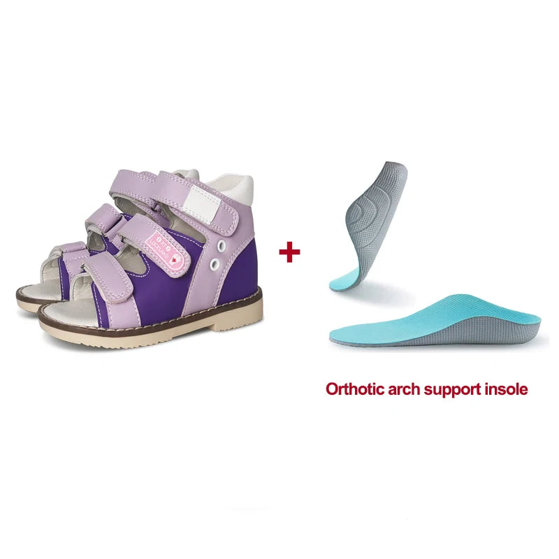 Ortoluckland Toddler Girls’ Sandals – New Children Orthopedic Flatfeet Shoes, Summer Boys’ Arch Support Footwear, Size 20 to 33