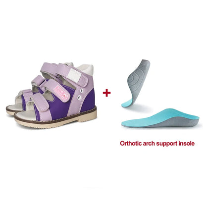 Ortoluckland Toddler Girls’ Sandals – New Children Orthopedic Flatfeet Shoes, Summer Boys’ Arch Support Footwear, Size 20 to 33
