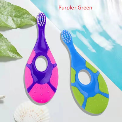 2Pcs Kids Soft Bristle Toothbrush with Non-Slip Handle, Ultra Dense Bristles for Gum Care