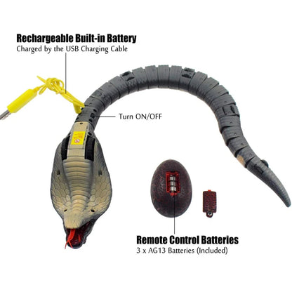 Infrared RC Realistic Snake Toy – Electric Simulated Cobra Viper for Kids Halloween