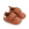 PU Leather Baby Boy First Walker Shoes - Non-Slip Rubber Sole Retro Crib Shoes (3/6/9/12/18M)