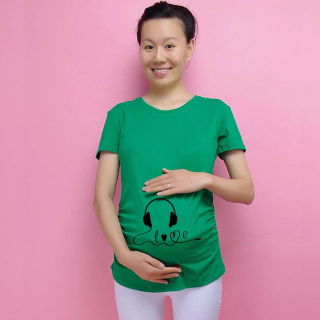 Brand New Women Pregnancy Clothes Baby Now Loading Pls Wait Maternity T-shirt Summer Short Sleeve Pregnant T-shirts
