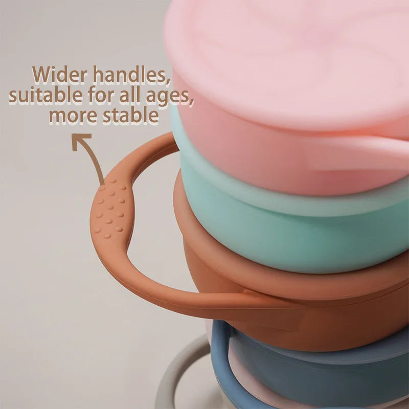 New Color Baby Silicone Snack Cup - Handheld Portable Food Storage, Foldable & Anti-Drop Snack Container for Babies