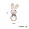 1pc Baby Teether Music Rattle - Animal Crochet Rattle, Elephant & Giraffe Wooden Ring, Babies Gym Montessori Children’s Toys