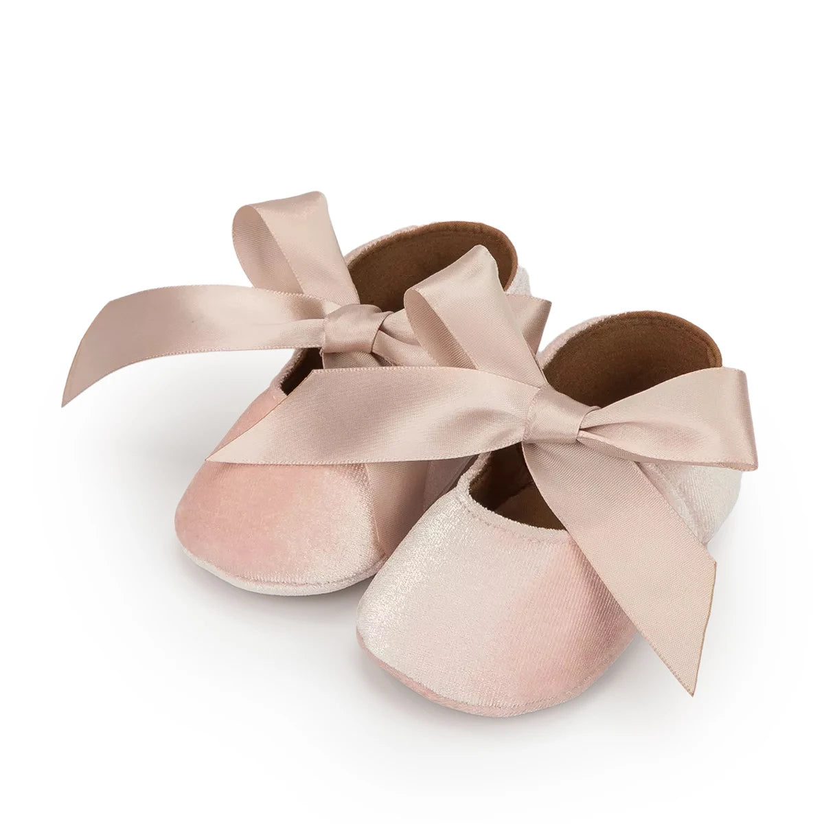 KIDSUN Baby Shoes – Girls Princess Shoes, Non-Slip Flat Soft-Sole Cotton Rubber First Walkers with Cute Bow-Knot for Newborns