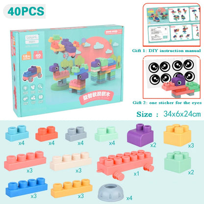Baby Soft Plastic 3D Building Blocks – Large Rubber Particle Bricks, Early Education Toy for Toddlers, Gift for Babies