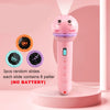 Kids Flashlight Projector Night Light – Storybook Torch with 3 Slide Cards, 8-Pattern Rotating Projection (LR44 Button Batteries Not Included)