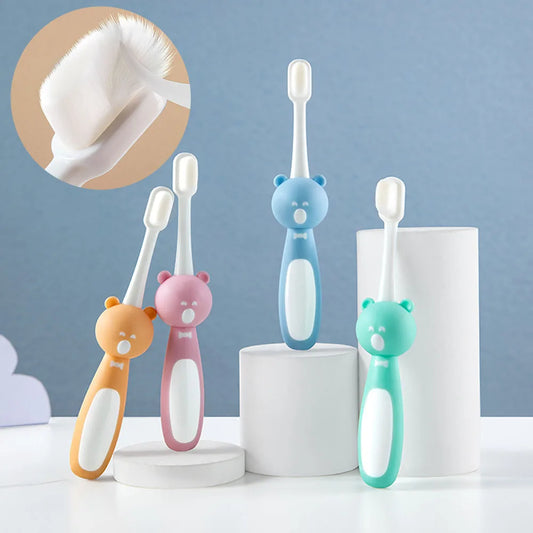 Toothbrush for Kids Colorful Lovely Cartoon Modeling, Soft Bristles Children’s Toothbrush with Cartoon Handle, Tongue Scraper Coating
