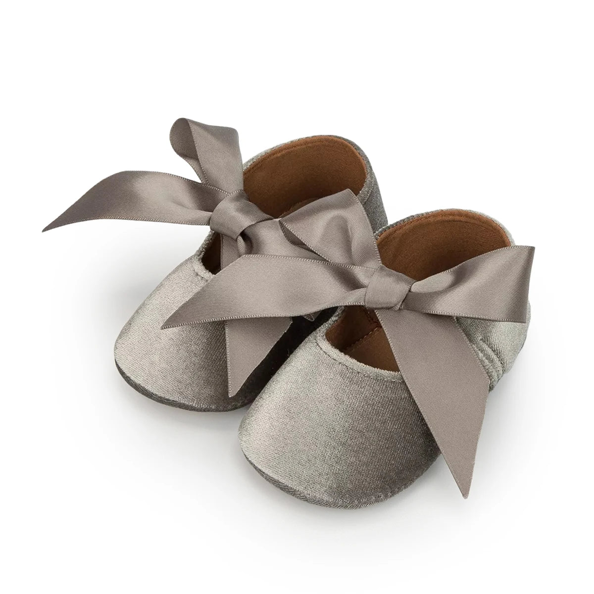 KIDSUN Baby Shoes – Girls Princess Shoes, Non-Slip Flat Soft-Sole Cotton Rubber First Walkers with Cute Bow-Knot for Newborns