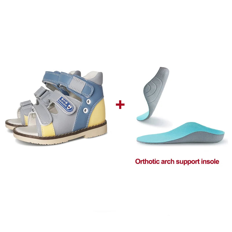Ortoluckland Toddler Girls’ Sandals – New Children Orthopedic Flatfeet Shoes, Summer Boys’ Arch Support Footwear, Size 20 to 33