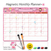 A3 Magnetic Weekly & Monthly Planner Whiteboard - Flexible Fridge Message & Drawing Board (11.7 x 16.5 in / 29.7 x 42 cm)