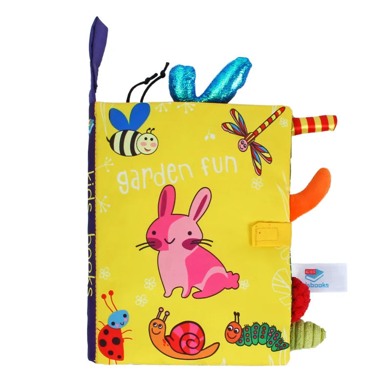 Tail Cloth Book for Babies – Interactive Early Learning Toy with Sound Paper and Rattle for Ages 0–36 Months