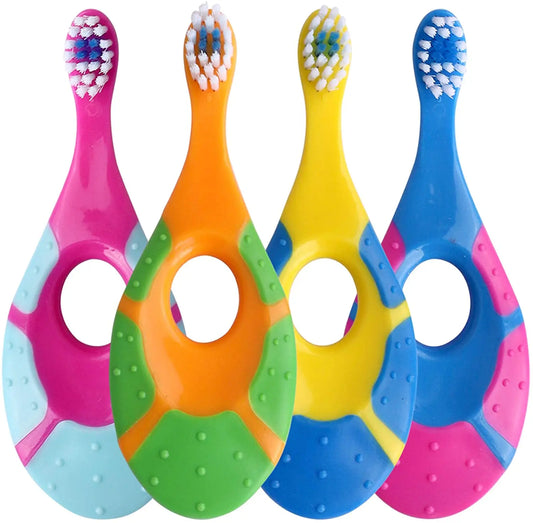 2Pcs Kids Soft Bristle Toothbrush with Non-Slip Handle, Ultra Dense Bristles for Gum Care