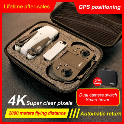 4K HD Dual Camera RC Drone – GPS/WIFI FPV with 2km Real-Time Transmission