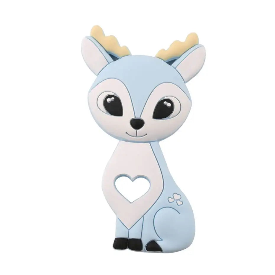 Cartoon Animal BPA-Free Silicone Teether - Food-Grade Silicone Teething Toy for Kids | DIY Teething & Christmas Gift Decor