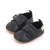 PU Leather Baby Boy First Walker Shoes - Non-Slip Rubber Sole Retro Crib Shoes (3/6/9/12/18M)