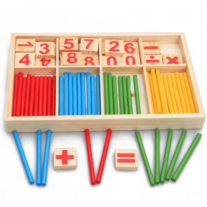 Montessori Wooden Math Toy – Busy Board with Counting, Shape, Color Matching, and Fishing Puzzle for Kids