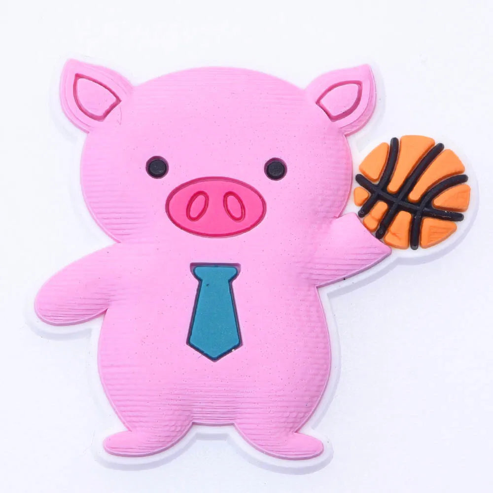 1-Piece Cute Cartoon Animal Shoe Charm for Kids — School Teacher Shoe Decoration Gift
