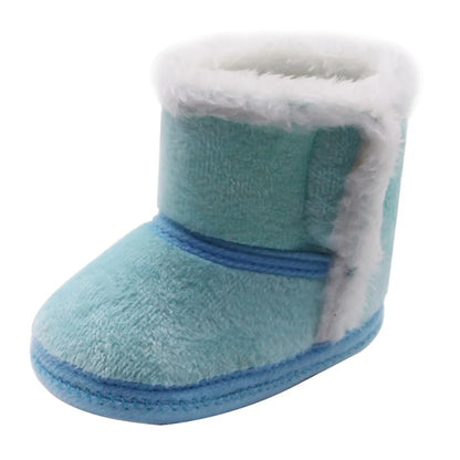 Baywell Winter Warm Fur Snow Boots Baby Booties Anti-slip Infant Boys Bootie Shoes 0-18 Month