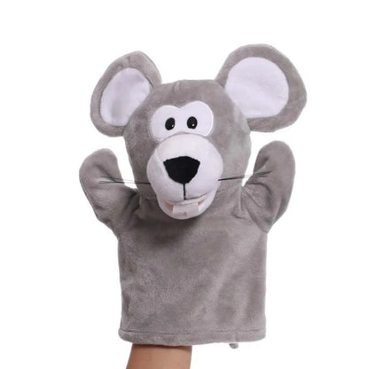 Stuffed Plush Hand and Finger Puppets, Lion Elephant Bunny Monkey Educational Toy for Kids