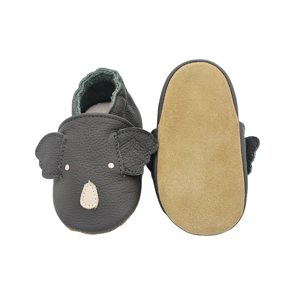 Baby Leather Casual Crib Shoes – First Steps Educational Walkers for Toddler Boys & Girls, Animal Sneakers for Newborns